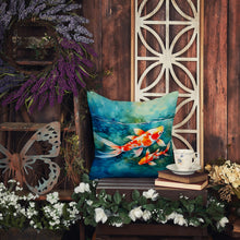 Load image into Gallery viewer, Koi Fish Throw Pillow - 14x14 Decorative Pillow – Art for Your Home &amp; Patio