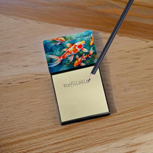 Load image into Gallery viewer, Koi Fish Sticky Note Holder- Refiilable Desk Accessory Note Pad