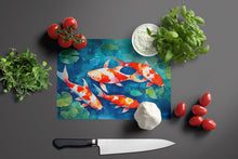 Load image into Gallery viewer, Koi Fish Glass Cutting Boards – Durable, Decorative Kitchen Art Large