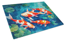 Load image into Gallery viewer, Koi Fish Glass Cutting Boards – Durable, Decorative Kitchen Art Large