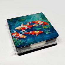 Load image into Gallery viewer, Koi Fish PU Leather Note Paper Holder