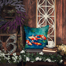 Load image into Gallery viewer, Koi Fish Throw Pillow - 14x14 Decorative Pillow – Art for Your Home &amp; Patio