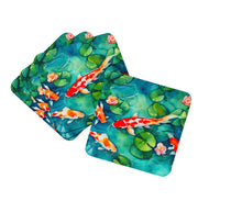 Load image into Gallery viewer, Koi Fish Coasters - Set of 4 Lightweight Foam, Absorbent Drink Coasters