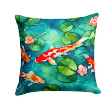 Load image into Gallery viewer, Koi Fish Throw Pillow - 14x14 Decorative Pillow – Art for Your Home &amp; Patio