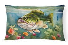 Load image into Gallery viewer, Largemouth Bass Throw Pillow