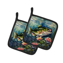 Load image into Gallery viewer, Largemouth Bass Pot Holders - Set of 2 Decorative Kitchen Helpers | Made in the USA