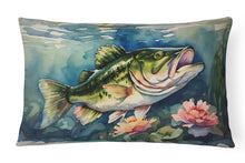 Load image into Gallery viewer, Largemouth Bass Throw Pillow