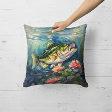 Load image into Gallery viewer, Largemouth Bass Throw Pillow