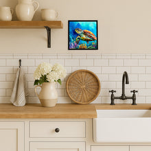 Load image into Gallery viewer, Loggerhead Sea Turtle Framed Metal Print