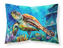 Load image into Gallery viewer, Loggerhead Sea Turtle Standard Pillowcase – Artistic Decorative Front, White Back
