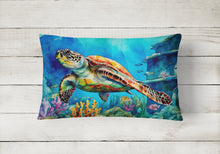 Load image into Gallery viewer, Loggerhead Sea Turtle Throw Pillow