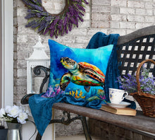 Load image into Gallery viewer, Loggerhead Sea Turtle Throw Pillow
