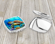 Load image into Gallery viewer, Loggerhead Sea Turtle Compact Mirror – Stylish Purse Mirror with Artistic Covers