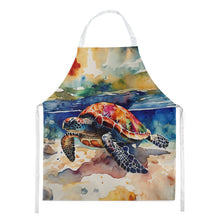 Load image into Gallery viewer, Loggerhead Sea Turtle Apron – Artist-Designed Kitchen, BBQ &amp; Craft Apron