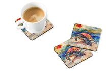 Load image into Gallery viewer, Loggerhead Sea Turtle Coasters - Set of 4 Lightweight Foam, Absorbent Drink Coasters