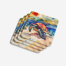 Load image into Gallery viewer, Loggerhead Sea Turtle Coasters - Set of 4 Lightweight Foam, Absorbent Drink Coasters