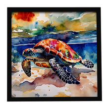 Load image into Gallery viewer, Loggerhead Sea Turtle Framed Metal Print