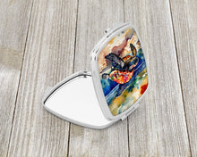 Load image into Gallery viewer, Loggerhead Sea Turtle Compact Mirror – Stylish Purse Mirror with Artistic Covers