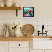 Load image into Gallery viewer, Loggerhead Sea Turtle Framed Metal Print