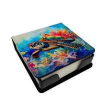 Load image into Gallery viewer, Loggerhead Sea Turtle PU Leather Note Paper Holder