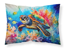 Load image into Gallery viewer, Loggerhead Sea Turtle Standard Pillowcase – Artistic Decorative Front, White Back