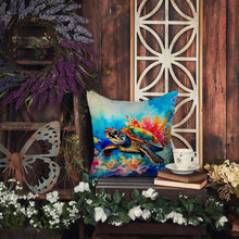 Load image into Gallery viewer, Loggerhead Sea Turtle Throw Pillow
