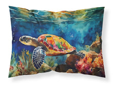 Load image into Gallery viewer, Loggerhead Sea Turtle Standard Pillowcase – Artistic Decorative Front, White Back