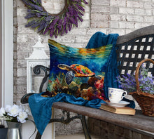 Load image into Gallery viewer, Loggerhead Sea Turtle Throw Pillow