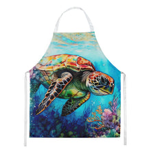 Load image into Gallery viewer, Loggerhead Sea Turtle Apron – Artist-Designed Kitchen, BBQ &amp; Craft Apron