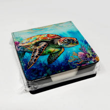 Load image into Gallery viewer, Loggerhead Sea Turtle PU Leather Note Paper Holder