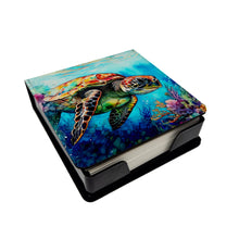 Load image into Gallery viewer, Loggerhead Sea Turtle PU Leather Note Paper Holder