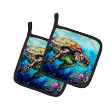Load image into Gallery viewer, Loggerhead Sea Turtle Pot Holders - Set of 2 Decorative Kitchen Helpers | Made in the USA