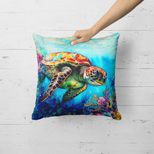 Load image into Gallery viewer, Loggerhead Sea Turtle Throw Pillow