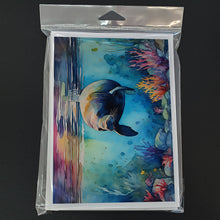 Load image into Gallery viewer, Manatee Greeting Cards - Blank Note Cards – 8-Pack of Artist-Designed Cards with Envelopes