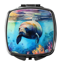 Load image into Gallery viewer, Manatee Compact Mirror – Stylish Purse Mirror with Artistic Covers