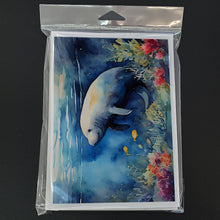 Load image into Gallery viewer, Manatee Greeting Cards - Blank Note Cards – 8-Pack of Artist-Designed Cards with Envelopes