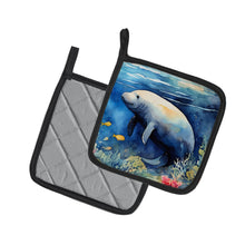 Load image into Gallery viewer, Manatee Pot Holders - Set of 2 Decorative Kitchen Helpers | Made in the USA