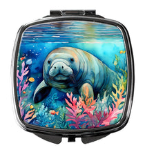 Load image into Gallery viewer, Manatee Compact Mirror – Stylish Purse Mirror with Artistic Covers