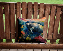 Load image into Gallery viewer, Manatee Throw Pillow - 14x14 Decorative Pillow – Art for Your Home &amp; Patio