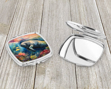 Load image into Gallery viewer, Manatee Compact Mirror – Stylish Purse Mirror with Artistic Covers