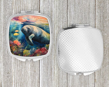 Load image into Gallery viewer, Manatee Compact Mirror – Stylish Purse Mirror with Artistic Covers