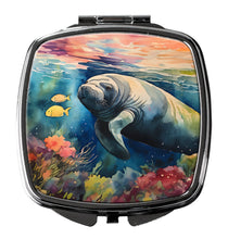 Load image into Gallery viewer, Manatee Compact Mirror – Stylish Purse Mirror with Artistic Covers