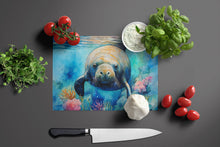 Load image into Gallery viewer, Manatee Glass Cutting Boards – Durable, Decorative Kitchen Art Large