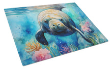 Load image into Gallery viewer, Manatee Glass Cutting Boards – Durable, Decorative Kitchen Art Large