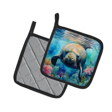 Load image into Gallery viewer, Manatee Pot Holders - Set of 2 Decorative Kitchen Helpers | Made in the USA