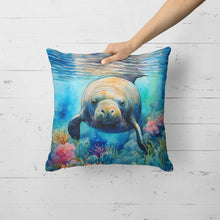 Load image into Gallery viewer, Manatee Throw Pillow - Indoor &amp; Outdoor Coastal Home Accent
