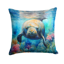 Load image into Gallery viewer, Manatee Throw Pillow - Indoor &amp; Outdoor Coastal Home Accent