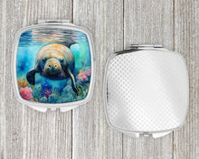 Load image into Gallery viewer, Manatee Compact Mirror – Stylish Purse Mirror with Artistic Covers