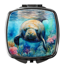 Load image into Gallery viewer, Manatee Compact Mirror – Stylish Purse Mirror with Artistic Covers