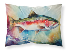Load image into Gallery viewer, Rainbow Trout Standard Pillowcase – Artistic Decorative Front, White Back
